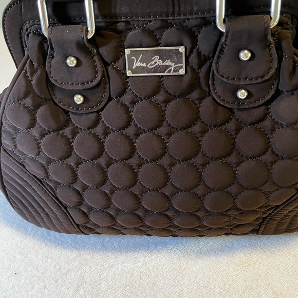 👜 Vera Bradley Quilted Satchel – Chocolate Brown - Picture 2 of 7